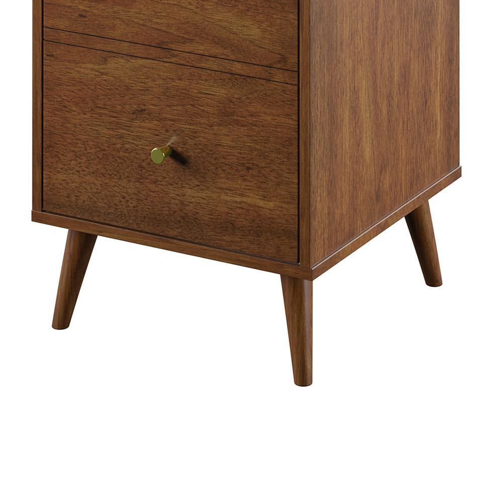 North Brown 18" Freestanding Single Sink Bathroom Vanity with Brass Hardware