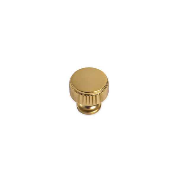 Lovett 1-1/8 in. (29mm) Brushed Gold Cabinet Round Knob