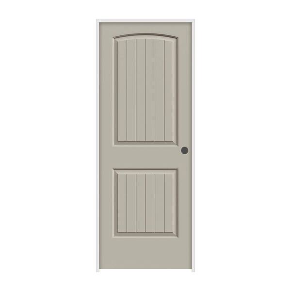 JELD-WEN 30 in. x 80 in. Santa Fe Desert Sand Painted Left-Hand Smooth Molded Composite Single Prehung Interior Door