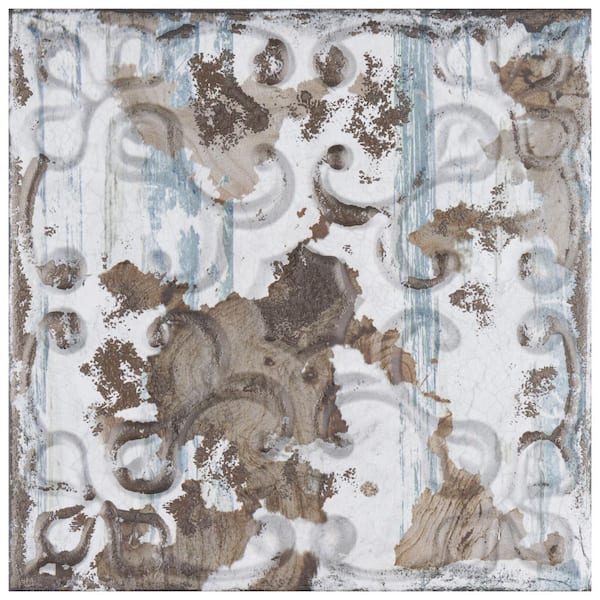 Merola Tile Aevum Ornato Dark 7-7/8 in. x 7-7/8 in. Ceramic Wall Tile (9.24 sq. ft./Case)