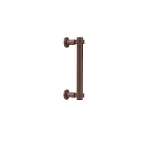 Contemporary 8 in. Back to Back Shower Door Pull in Antique Copper
