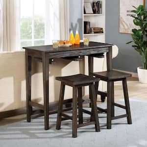 Reggish 3-Piece Gray Counter Dining Table Set