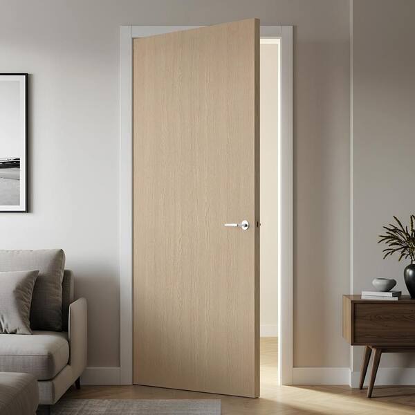 CALHOME 22 in. x 80 in. Oak Texture Flush Hollow Core Composite