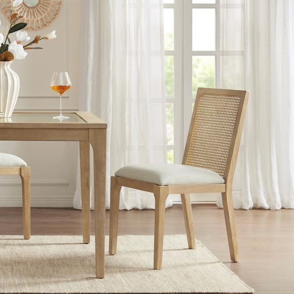 Madison Park Ashe Natural 19 in. W x 22 in. D x 36 in. H Dining Chair (Set of 2)