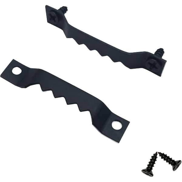 Black Sawtooth Picture Hangers Steel Hanging Solutions with Screws 50-Pack for Clocks Paintings Frames