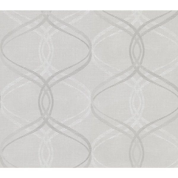 Advantage Waters Light Grey Ogee Strippable Roll (Covers 56.4 sq. ft.)