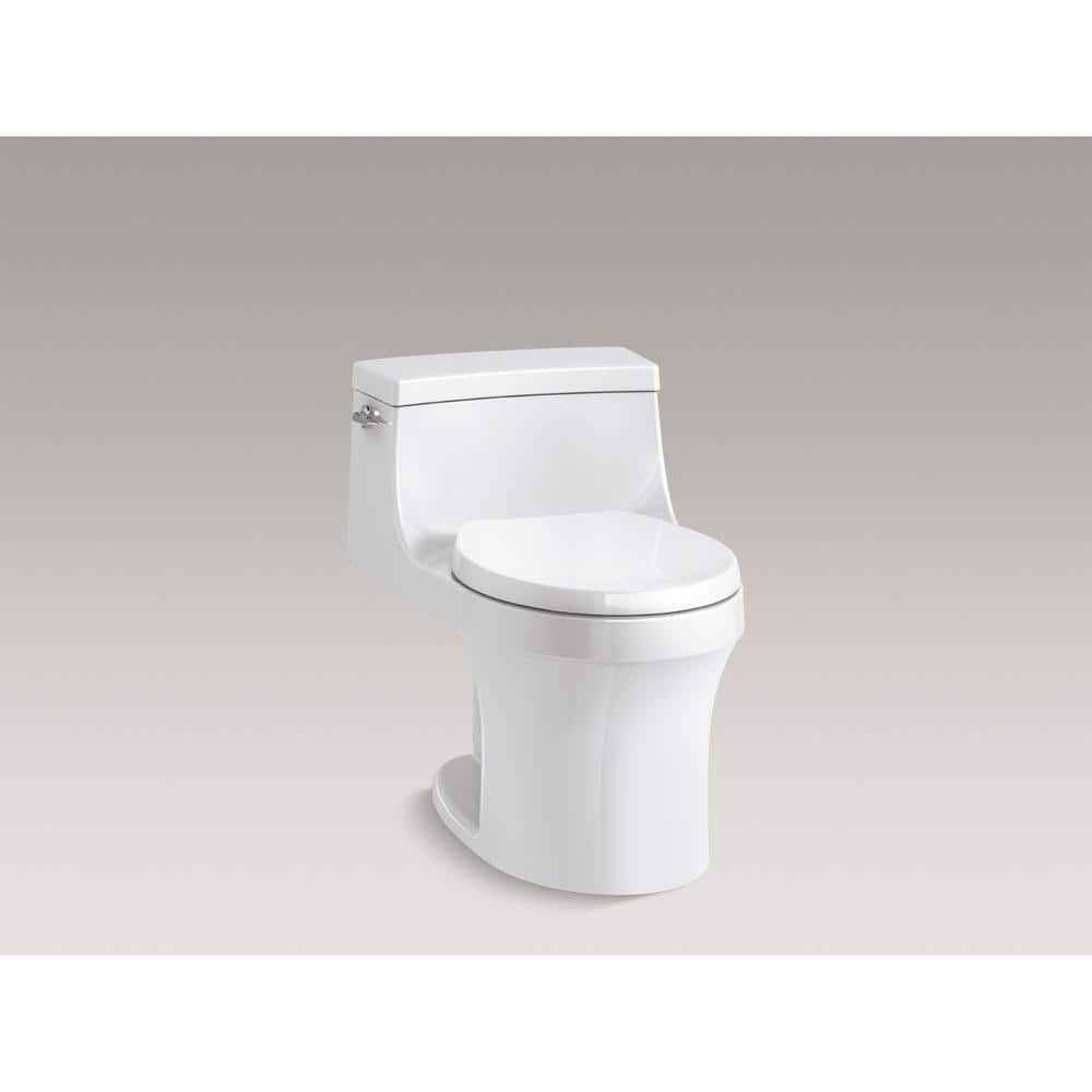 White Round One-Piece Water Efficient Toilet with Seat