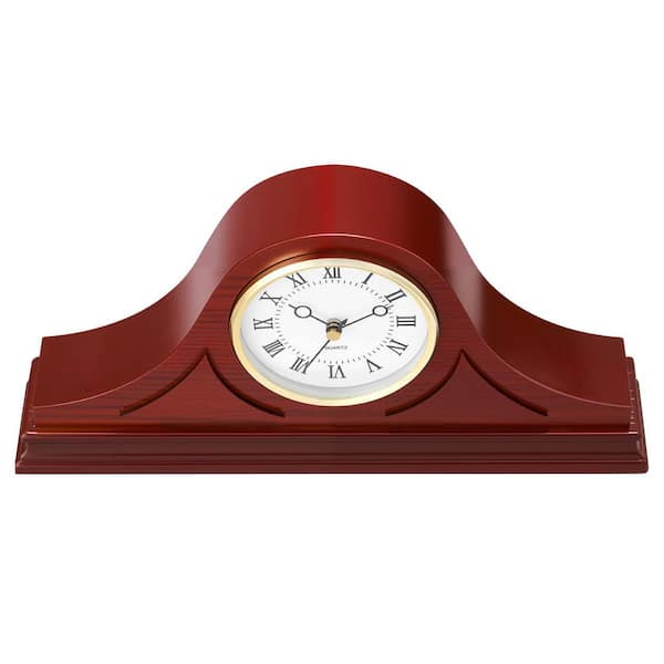 SKYSHALO Grandfather Clock 6.4 in. Classic Vintage Grandfather Clock MDF Mantel Clocks with Built-In Quartz Movement Quiet Design