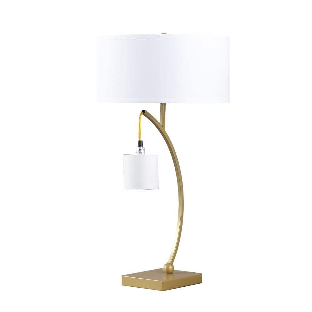 "28.5"" In Contemporary Dual Gold Arc W/ Hanging Pendelum Lamp Metal Table Lamp" price history on PriceWatchPro