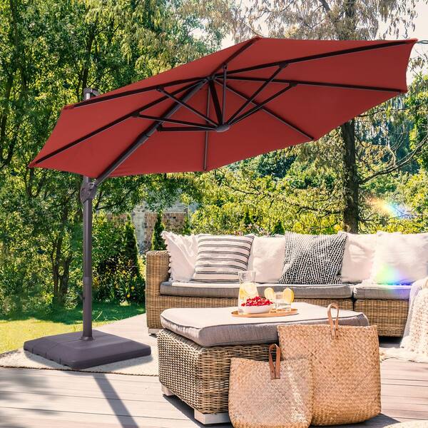 Reviews for JOYESERY 11 ft. Patio Cantilever Umbrella Outdoor Offset ...