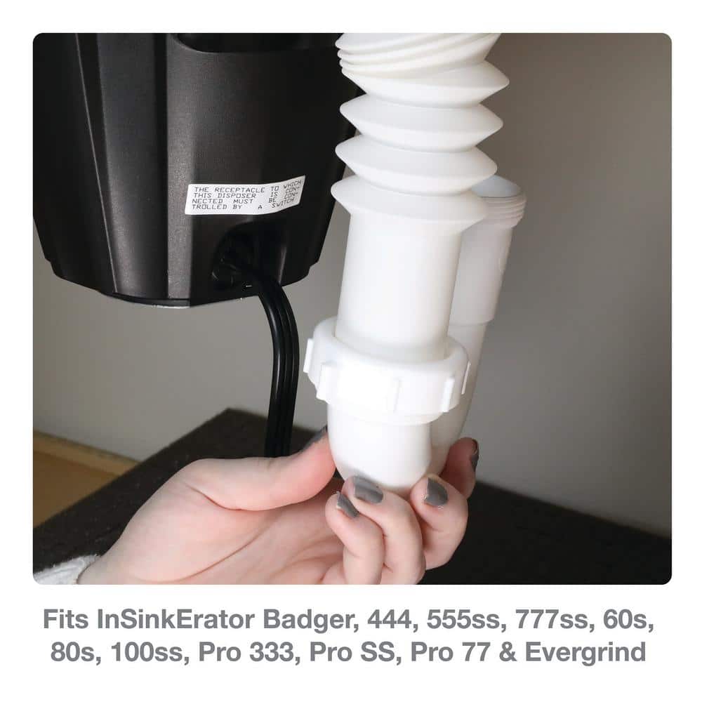 Universal White Flexible Garbage Disposal Discharge Tube