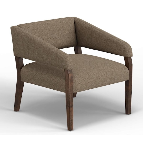 Benjara Merry Brown Polyester Accent Chair