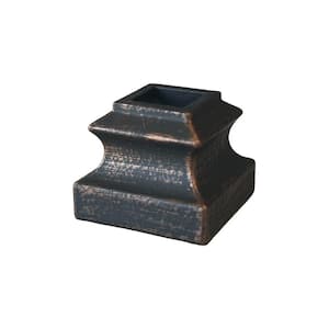 Square Opening Shoe for 1/2 in. Baluster 1.3 in. x 1.3 in. Oil-Rubbed Bronze Aluminum Baluster Shoe for Staircases