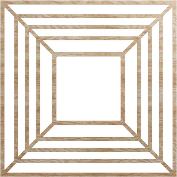 Ekena Millwork 0.375 in. x 22 in. x 22 in. Wood (Red Oak) Medallion Moulding