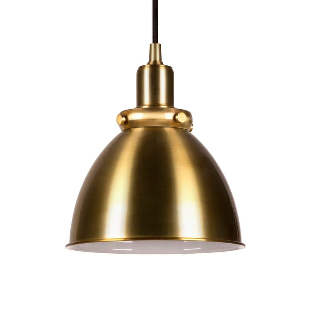 Evelyn 8" Polished Nickel Brass Modern Pendant Light