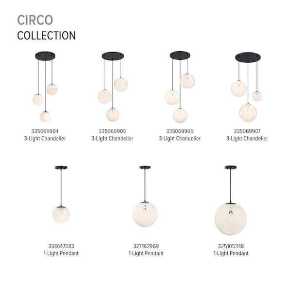 Designers Fountain - Circo 7 in. 1-Light Matte Black Transitional Entryway Semi-Flush Mount with White Art Glass Shade