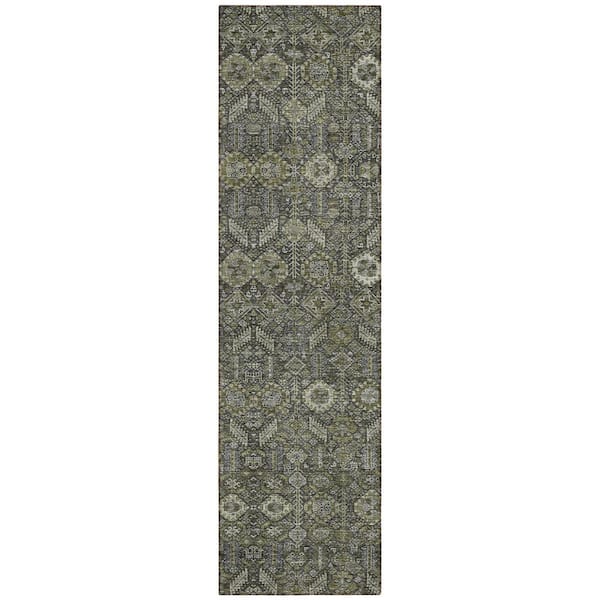 Chantille ACN574 Taupe 2 ft. 3 in. x 7 ft. 6 in. Machine Washable Indoor/Outdoor Geometric Runner Rug