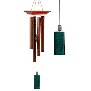 Signature Collection, Woodstock Green Jasper Chime, 19 in. Bronze Wind Chime WGBR