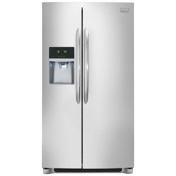 Frigidaire 33 in. W 22.2 cu. ft. Side by Side Refrigerator in Smudge-Proof Stainless Steel, ENERGY STAR