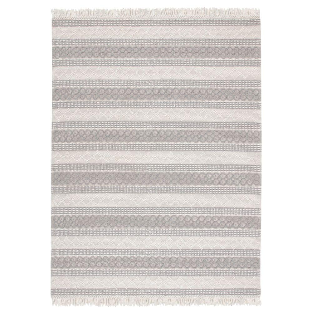 Natura 9 ft. x 12 ft. Ivory/Gray Chevron Striped Area Rug price history on PriceWatchPro