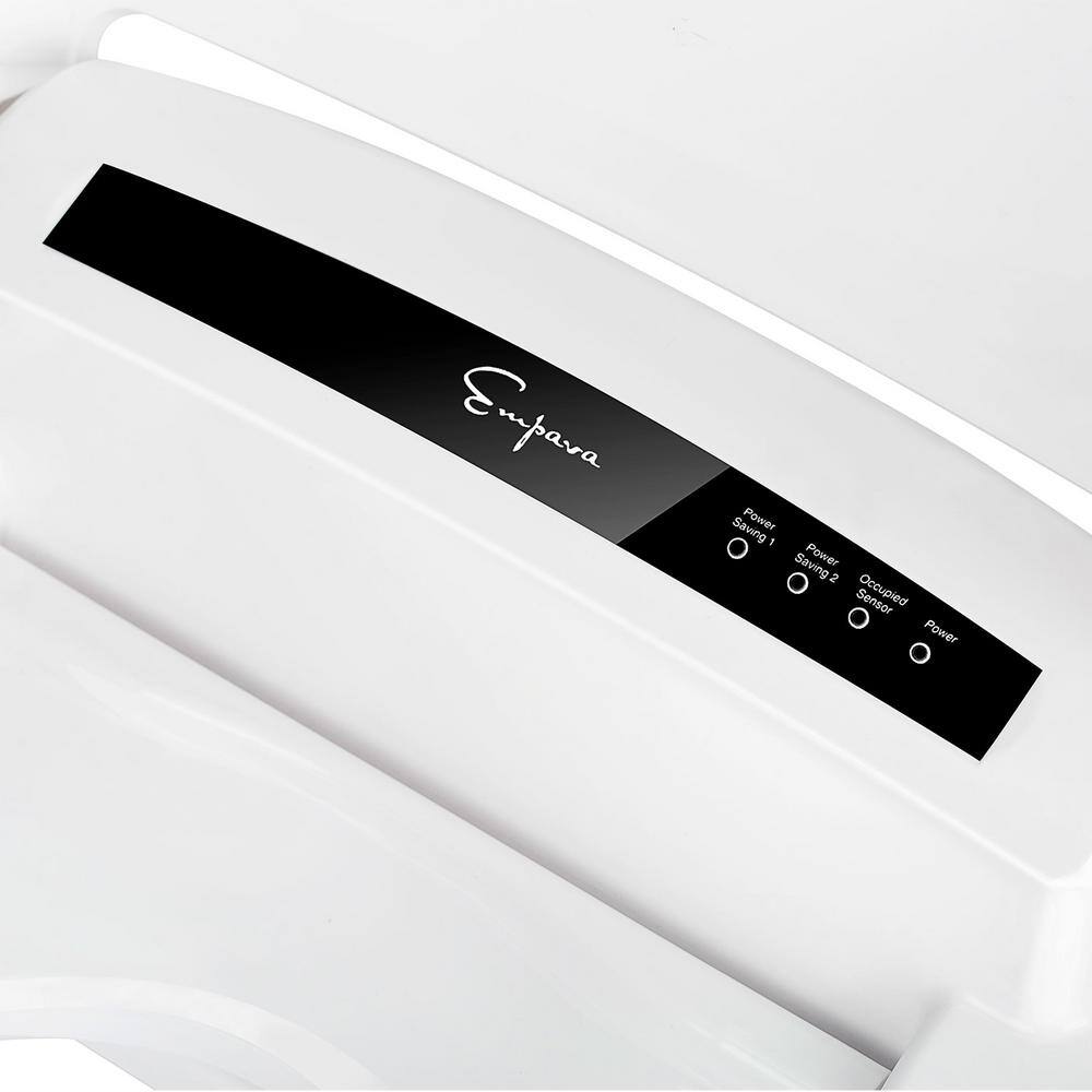 Glossy White Electric Elongated Bidet Toilet Seat