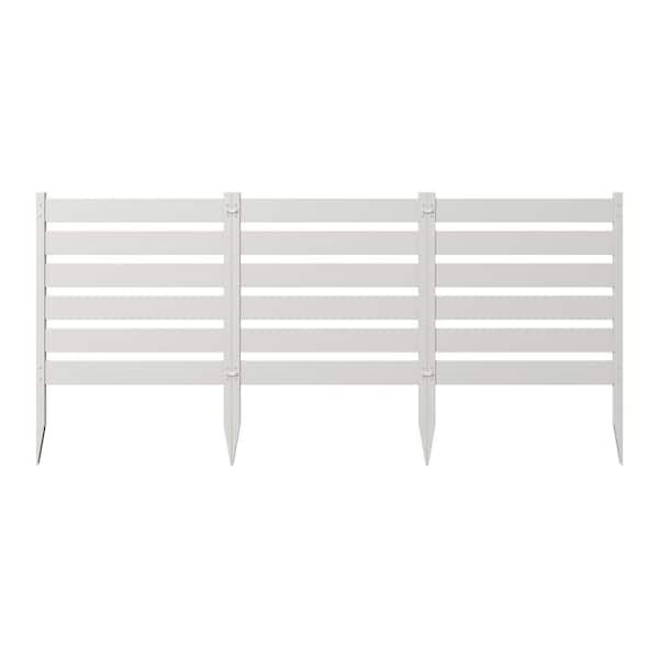 Maui 2 ft. x 2 ft. No-Dig White Vinyl Garden Fence Kit (3-Panels)