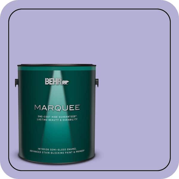 BEHR MARQUEE 1 gal. #630B-4 Freesia Purple Semi-Gloss Enamel Interior Paint & Primer