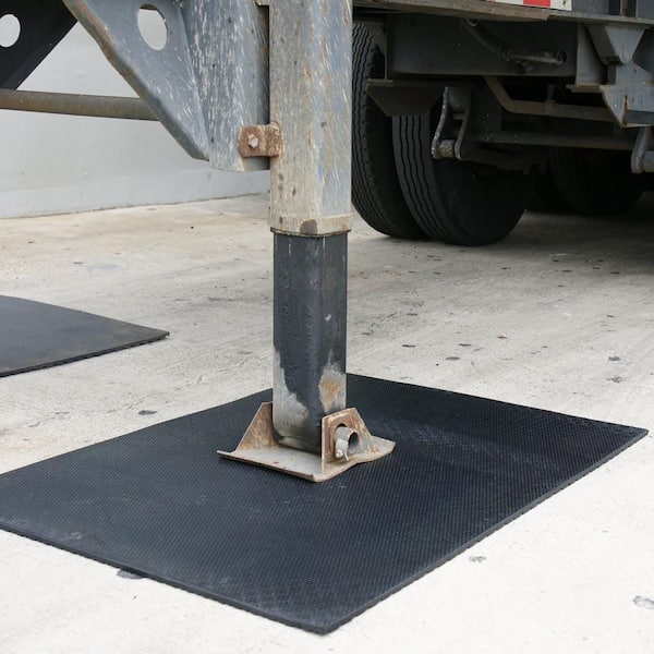 Rubber Cal Maxx-Tuff 1/2 in. x 48 in. x 72 in. Black Heavy Duty Rubber Floor Protection Mat