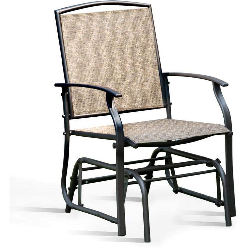 Alpulon Metal Outdoor Swing Rocking Seating Single Glider