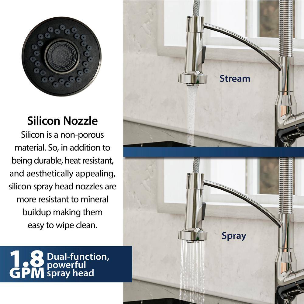 Chrome Pull-Down Touchless Kitchen Faucet with Spray