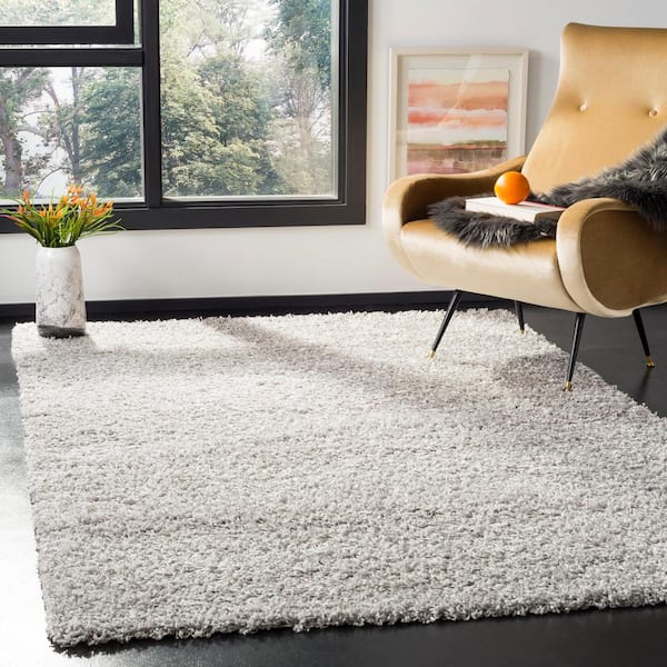 Modera Silver 4 ft. x 6 ft. Solid Color Area Rug
