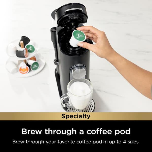 NINJA Pods and Grounds 3-Cup Black Specialty Single-Serve Coffee Maker with  K-Cup Pod Compatibler-PB051 PB051 - The Home Depot