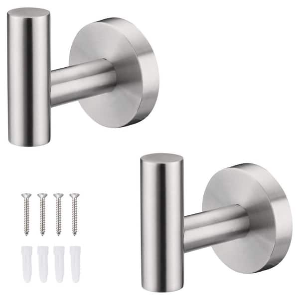 Nestfair Towel J-Hook in Brushed Nickel (Set of 2)
