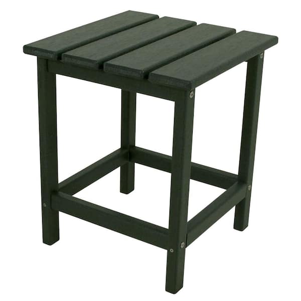 POLYWOOD Long Island 18 in. Green Patio Side Table