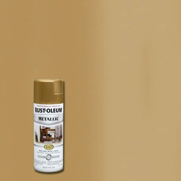 Rust-Oleum Stops Rust 11 oz. Metallic Burnished Brass Protective Spray Paint (6-Pack)