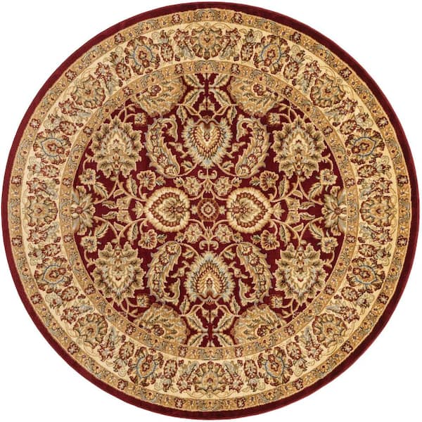 Unique Loom Voyage Asheville Red 8' 0 x 8' 0 Round Rug