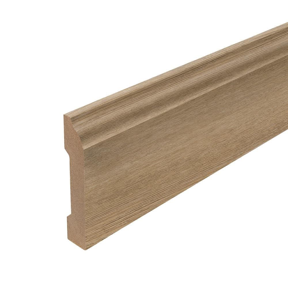 Fox Den 0.62 in. T x 3.3 in. W x 94.5 in. L Textured Wood Look Laminate Moulding/Trim Base Molding price history on PriceWatchPro