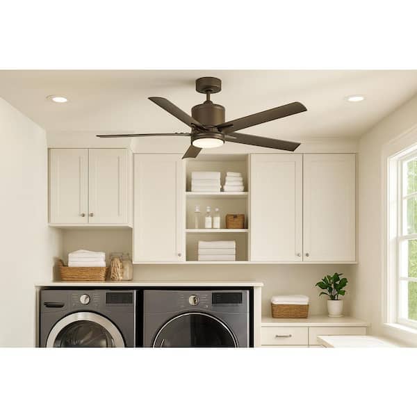 HINKLEY Vail 52.0 in. Indoor/Outdoor Integrated LED Metallic Matte Bronze Ceiling Fan with Remote Control