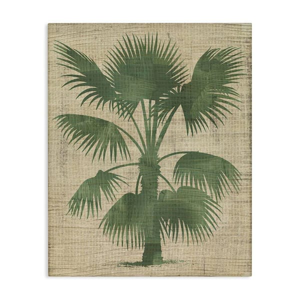 Stupell Industries Vintage Distressed Palm by June Erica Vess Unframed Nature Graphic Art Print 40 in. x 30 in.