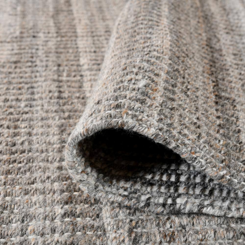 Atlantic Striped Brown Hand-Woven Synthetic Area Rug