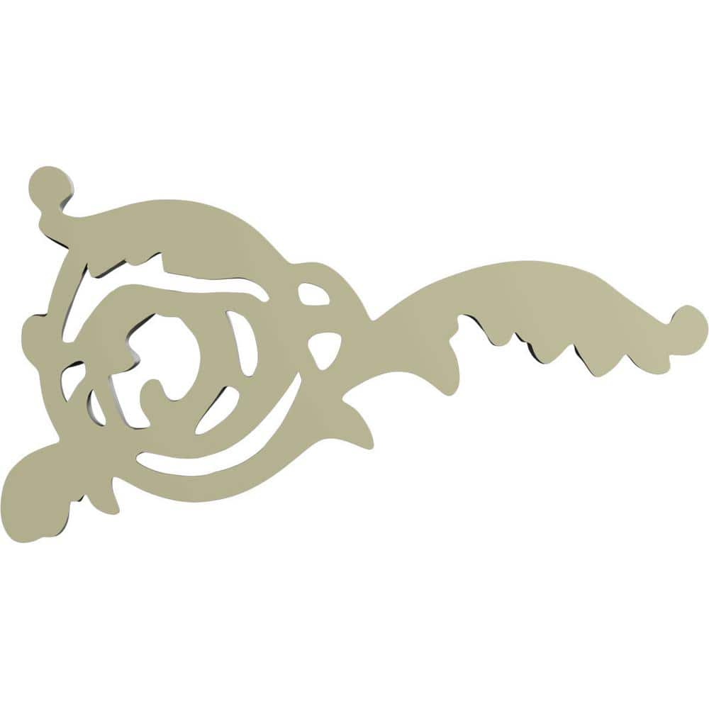 Primed Architectural Leaf Scroll Polyurethane Onlay, 7.75" x 4.125"
