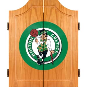 NBA Boston Celtics Wood Finish Dart Cabinet Set