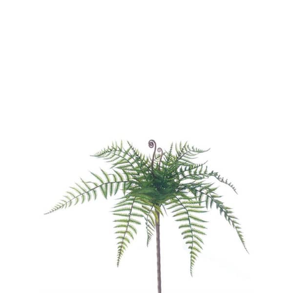 Artificial 13 in. Green Feather Leaf Fern Pick