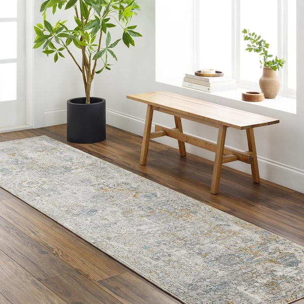 Dresden Gray Traditional 2 ft. x 7 ft. Indoor Area Rug