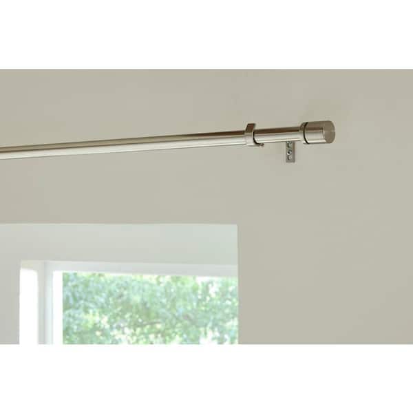 Home Decorators Collection Brushed Nickel Steel Single 5 in. Projection Curtain Rod Bracket (Set of 2)