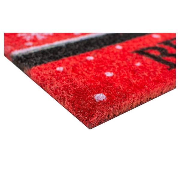 Multi-Colored 29 in. x 17 in. Coir Non-Slip Indoor / Outdoor Door Mat