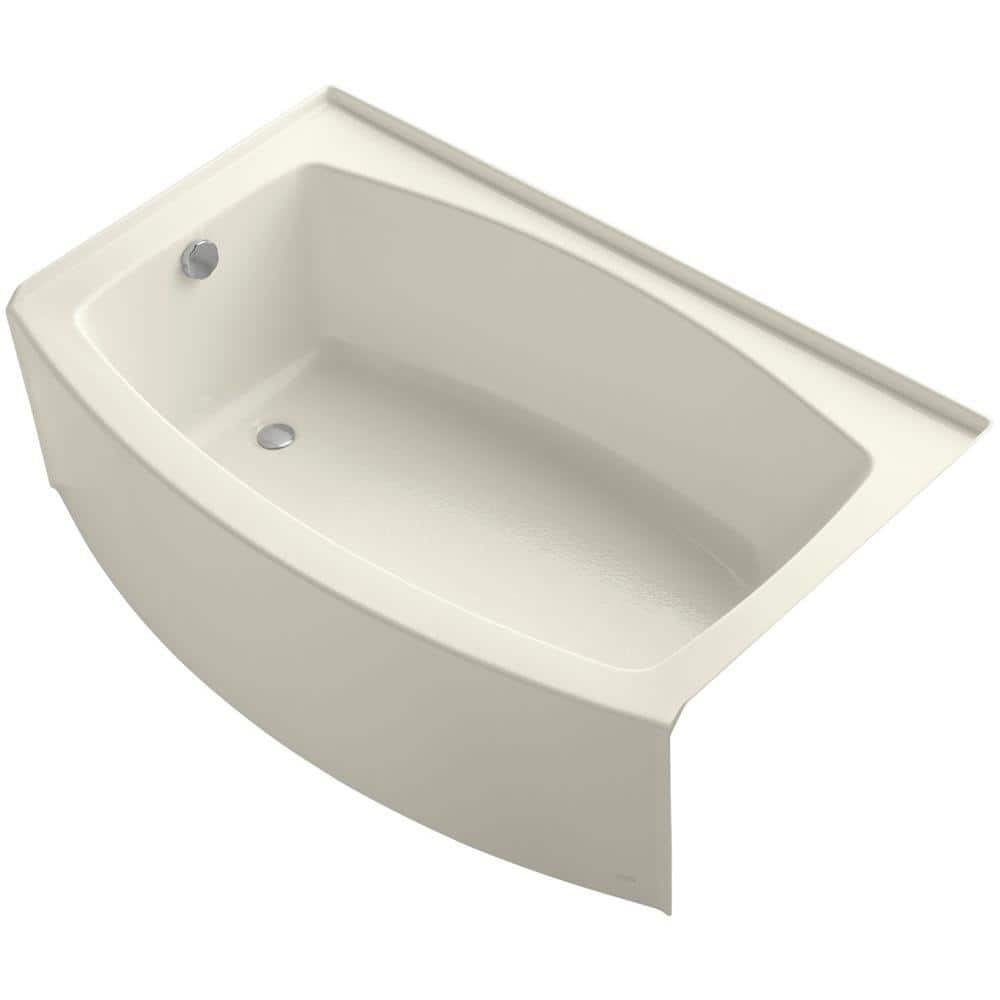 UPC 650531893277 product image for Expanse 60 in. x 32 in. Soaking Bathtub with Left-Hand Drain in Biscuit | upcitemdb.com