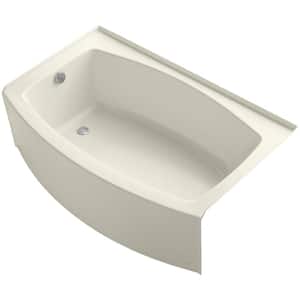 Expanse 60 in. x 32 in. Soaking Bathtub with Left-Hand Drain in Biscuit