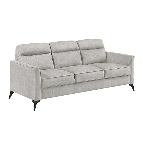 Ellicott 79 in. W Straight Arm Microfiber Fabric Rectangle Sofa in Tan