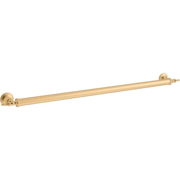 KOHLER Decorative 36 in. Grab Bar in Vibrant Brushed Moderne Brass